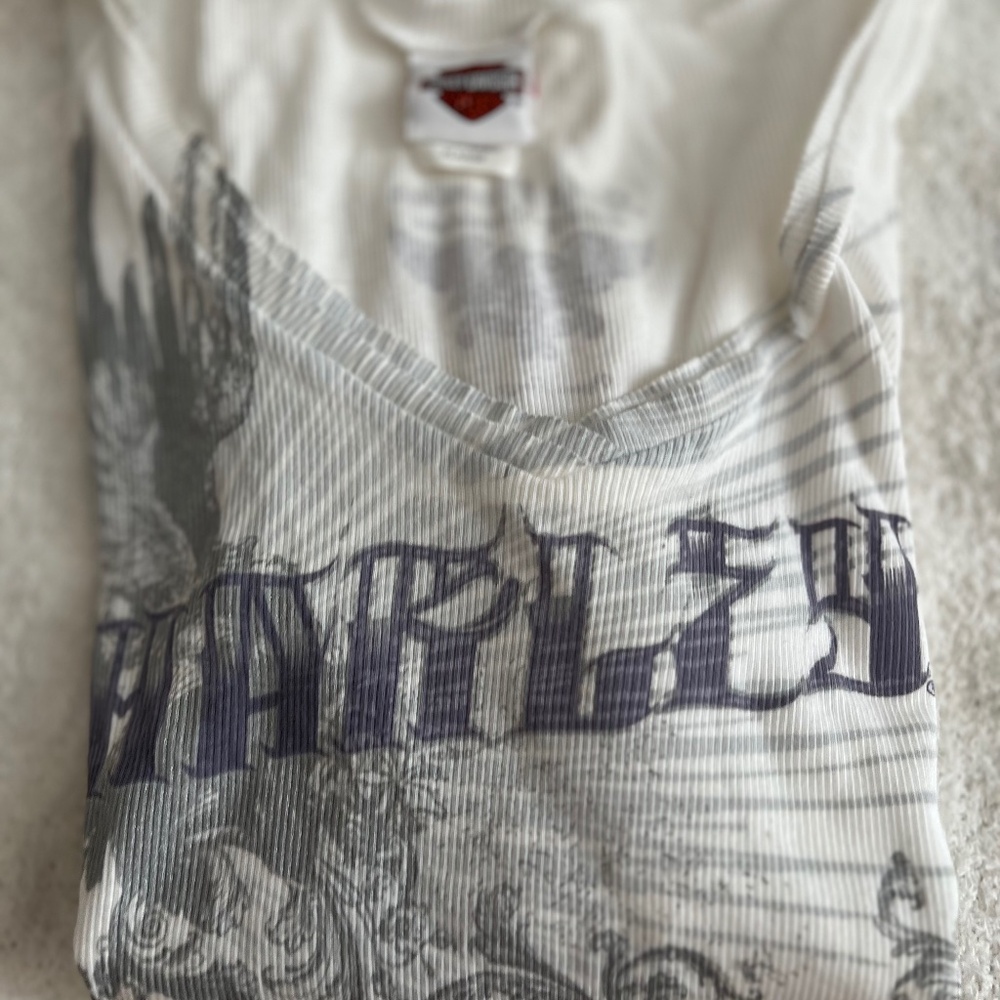 HARLEY DAVIDSON LONG SLEEVE RIBBED LOGO SHIRT (XL)